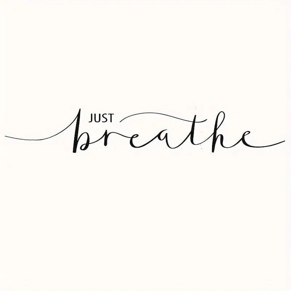 "Just Breathe" Inspirational Wall Decal 3.54" x 22.44" NEW! Home & Garden:Home Décor:Decals, Stickers & Vinyl Art Style Your Walls